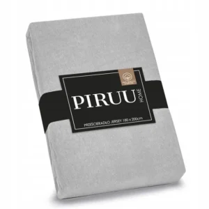 Prześcieradło Jersey – ciemno szary – 90x200 cm – Piruu Home